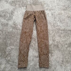 NVGTN brown snake pattern seamless leggings size XS